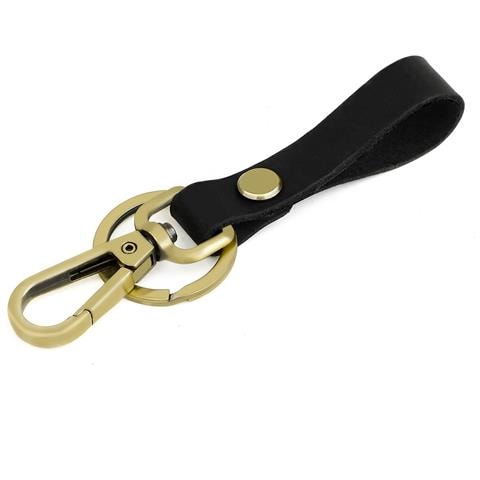 Portachiavi Auto In Pelle Fatto A Mano - Elegante Anello Portachiavi In Lega Di Zinco - Foto 1