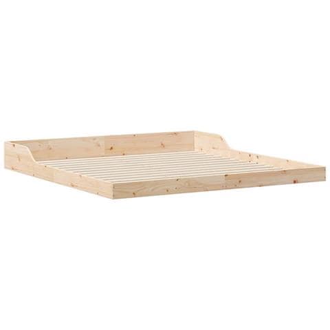 Struttura del letto Marrone 180 x 220 cm Legno di pino massello - Foto 1