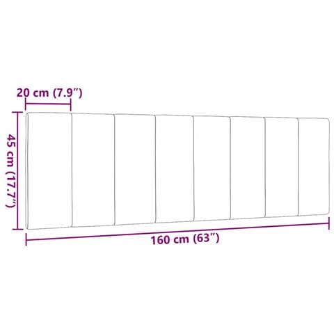 Cuscino Testiera Crema 160 cm in Tessuto - Foto 9