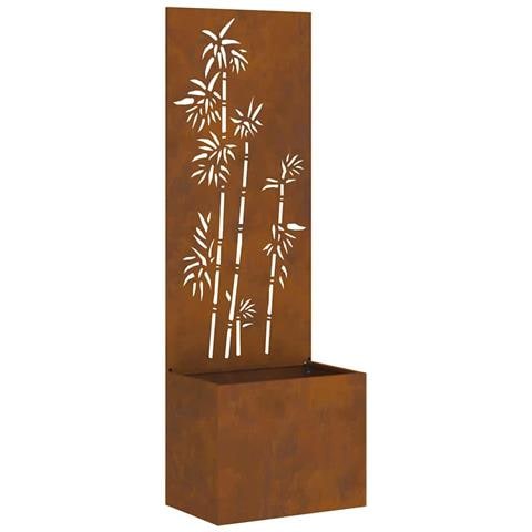 Vaso da Giardino con Pannello Decorativo Ruggine 50 x 140 cm - Foto 1