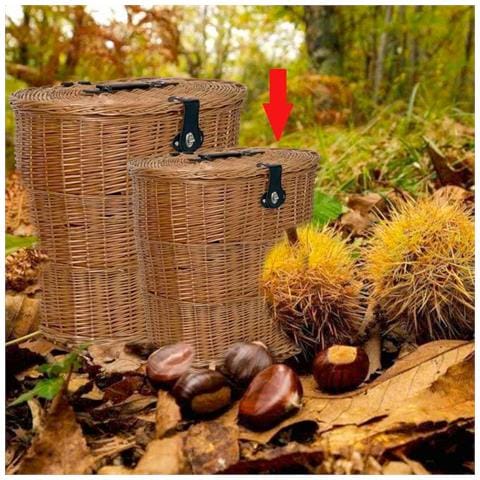 Cesto Gerla Lux In Vimini Con Coperchio E Tracolla 42 X 30 X H40 Cm - Foto 1