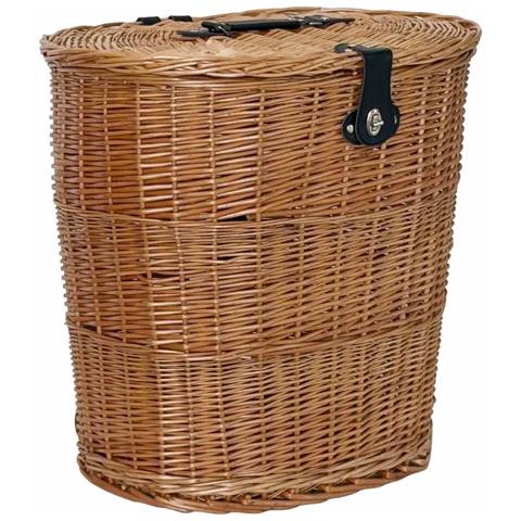 Cesto Gerla Lux In Vimini Con Coperchio E Tracolla 42 X 30 X H40 Cm - Foto 2