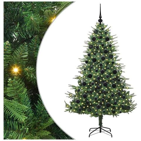 Albero di Natale artificiale preilluminato con set di palline - Foto 1