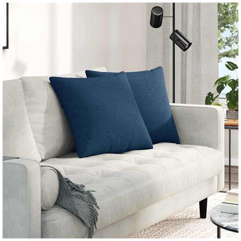Cuscini da Divano 2 pcs Blu 50 x 50 cm Tessuto - Foto 2