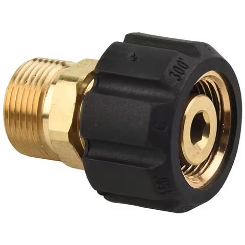 Adattatore Riduttore In Ottone M22-3/8"" Compatibile Con Idropulitrici Kärcher Hd /hds | Alta Pressione, Resistente Alla Corrosione - Foto 2