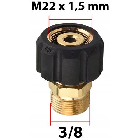 Adattatore Riduttore In Ottone M22-3/8"" Compatibile Con Idropulitrici Kärcher Hd /hds | Alta Pressione, Resistente Alla Corrosione - Foto 5