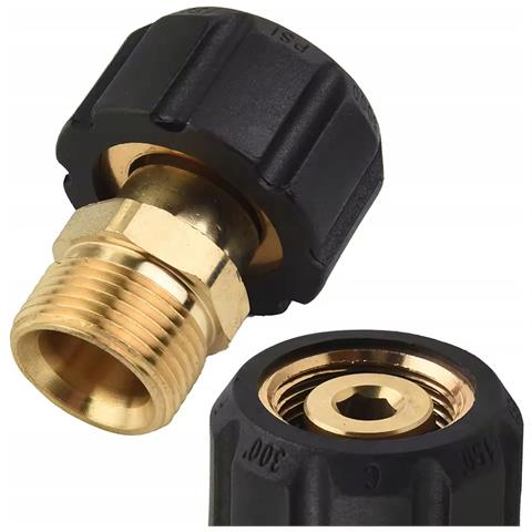 Adattatore Riduttore In Ottone M22-3/8"" Compatibile Con Idropulitrici Kärcher Hd /hds | Alta Pressione, Resistente Alla Corrosione - Foto 1