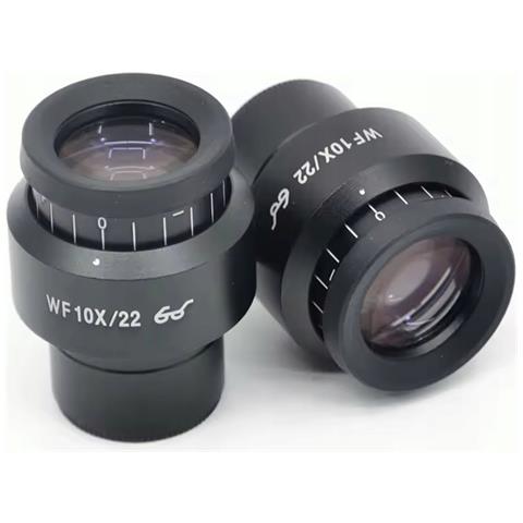 Set Di Oculari Wf10x / 22 Per Microscopio Stereoscopico - Ingrandimento 10x | Campo Visivo 22 Mm | Regolazione Diottrie | Compatibile Con, Amscope, Levenhuk - Foto 1