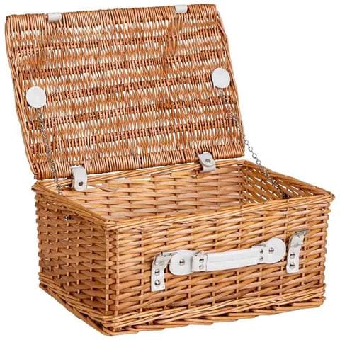 Cesto Rettangolare In Vimini Con Coperchio, 42x28x19 Cm - Foto 1