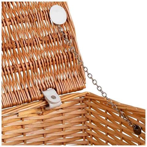 Cesto Rettangolare In Vimini Con Coperchio, 42x28x19 Cm - Foto 7