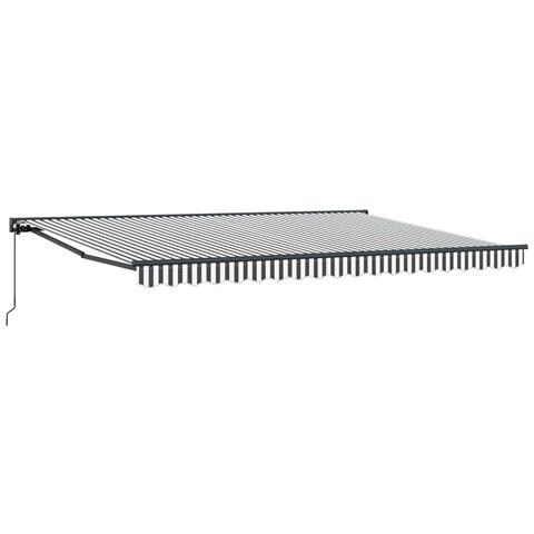 Tenda Retrattile Antracite e Bianco 450 × 300 cm - Foto 1