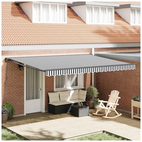 Tenda Retrattile Antracite e Bianco 450 × 300 cm - Foto 2