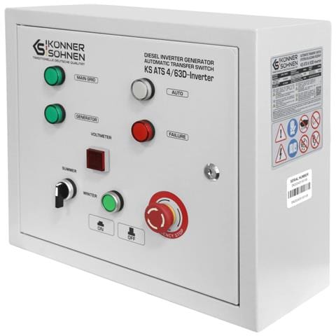 Interruttore di trasferimento automatico KS ATS 4/63D-Inverter Potenza (230V), kW 14,5 Corrente (max) 230 V, A 63 - Foto 4