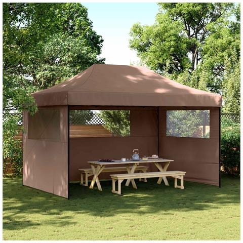 Tenda Party Marrone 292 x 440 x 315 cm Tessuto Oxford - Foto 2