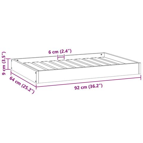 Letto per Cani Marrone cerato 92 x 64 x 9 cm - Foto 7