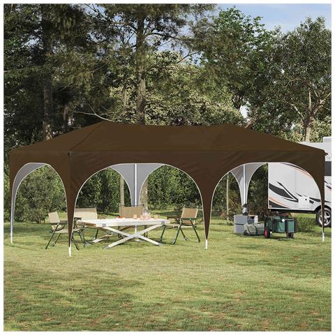 Tenda per feste a pop-up 575 x 288 x 245 cm Tortora - Foto 2