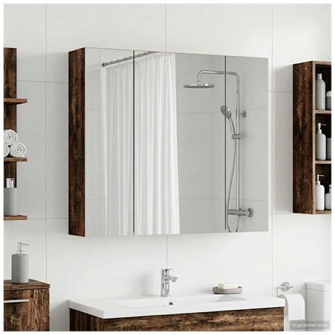 Mobiletto per specchio da bagno Legno vecchio 80 x 14.5 x 70 cm - Foto 2