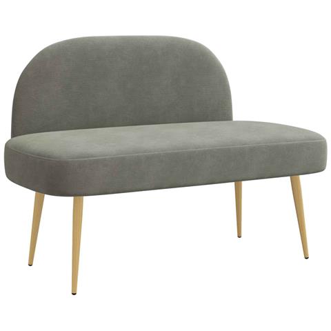 Panchina imbottita con schienale Grigio chiaro 110 x 60 x 76 cm - Foto 1