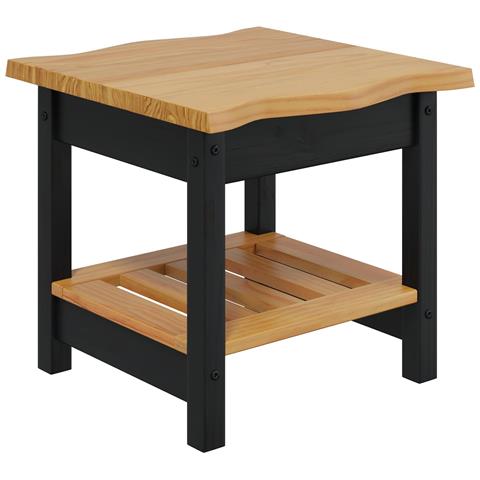 Tavolo laterale con lo scaffale EKAI Nero 50 x 50 x 45,5 cm - Foto 1