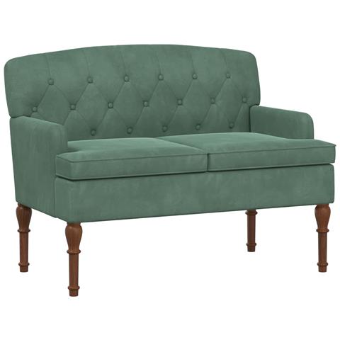 Loveseat con bottoni imbottiti Verde Mare 111 x 65 x 79 cm - Foto 1