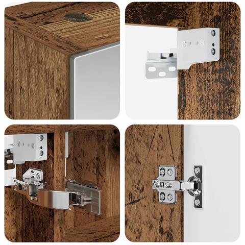 Set di Armadi da Bagno 5 pcs Legno antico Legno ingegnerizzato - Foto 9