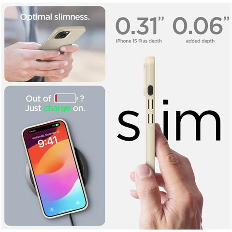 Custodia Spigen Thin Fit Per Iphone 15 Plus - Colore Sabbia - Foto 7