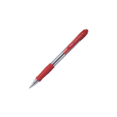 confezione da 12 pezzi - penna sfera scatto super grip rosso fine 0.7mm - Foto 2