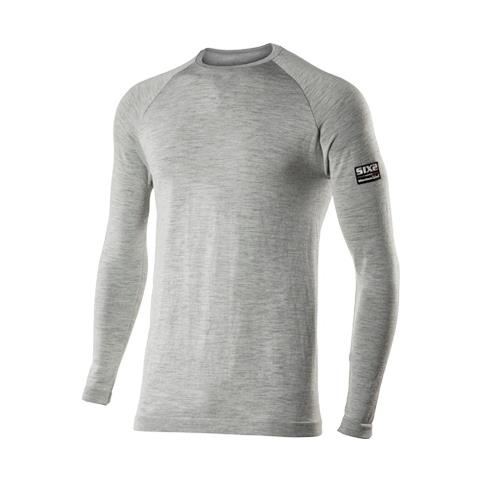 Ts2mxxxwogr Sixs Six2 Ts2 Merinos T-shirt Manica Lunga Wool Grey Xxl / xxxl - Foto 1