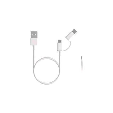Cavo Micro-usb / Usb Tipo-c Verso Usb 2in1 Di 30cm Originale Xiaomi - Bianco - Foto 8