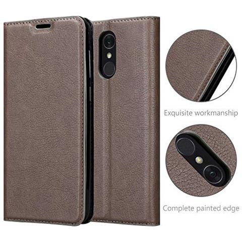 Custodia Compatibile Con Lg Q7a In Bruno Caffè - Coperchio Protettiva Con Chiusura Magnetica, Funzione Stand E Tasca Per Le Carte - Foto 2