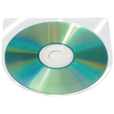 Custodia Autoadesiva Per Cd / dvd 12,6x12,6 Cm Trasparente Conf. 100 Pezzi - Kf27031 - Foto 1