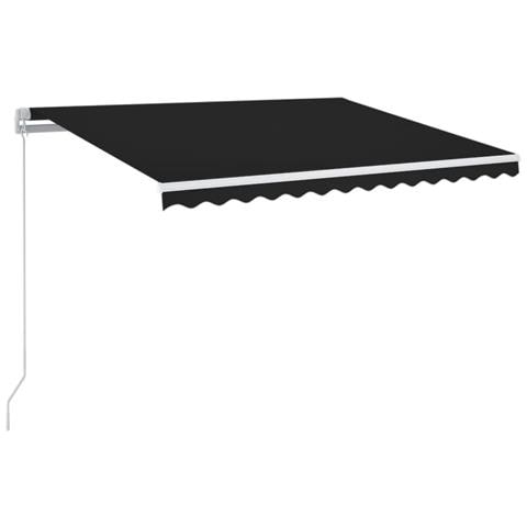 Tenda da Sole Retrattile Manuale con LED 350x250 cm Antracite - Foto 1