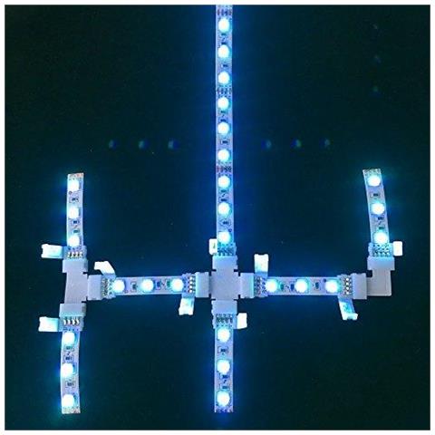 Connettore Led 4 Pin 10 Pacchetti Di Rgb Pbc Led Striscia Connettore Gapless Striscia Di Adattatore Del Connettore Della Luce Del Nastro Del Led Striscia Di Saldatura Rgb Led Ribbon Per 10 Millimetri Di Smd Rgb 5050 Multicolore Striscia Di Flex - Foto 2