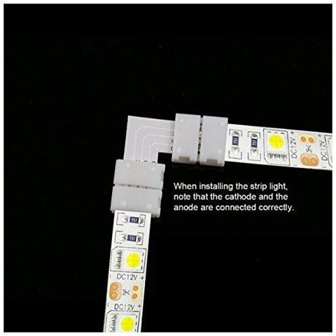 Connettore Led 4 Pin 10 Pacchetti Di Rgb Pbc Led Striscia Connettore Gapless Striscia Di Adattatore Del Connettore Della Luce Del Nastro Del Led Striscia Di Saldatura Rgb Led Ribbon Per 10 Millimetri Di Smd Rgb 5050 Multicolore Striscia Di Flex - Foto 4