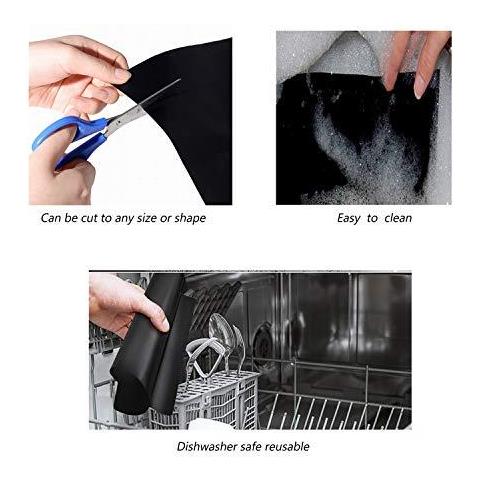 Grill Mat Un Insieme Di 6 Barbecue Mat Antiaderente Riutilizzabile Barbecue Cottura Mat Teflon Cooking Mats Per Electric Grill A Gas Carbone Per Barbecue Approvato Dalla Fda Pfoa-free 15.75 13inch Nero. . . - Foto 2