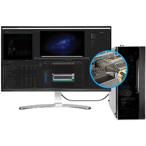 Cavo DisplayPort 1.4 Supporto Video 8K per Monitor / Display da 3 metri Colore Grigio / Nero - Foto 8