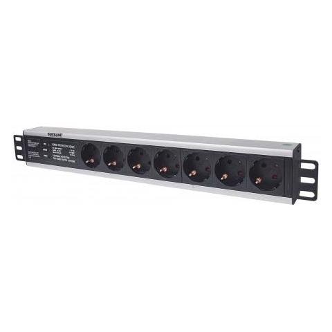 19" 7-Way Power Strip, Nero, Power bar, 1.5U - Foto 1