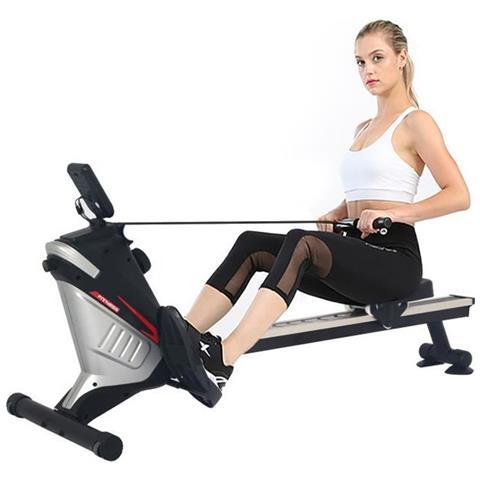 Vogatore Magnetico Vogatore Pieghevole Per Interni, Con Console E 8 Livelli Di Resistenza, Guida In Alluminio Sy-1750 - Foto 1