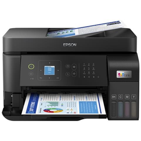 Stampante Multifunzione EcoTank ET-4810 Inkjet a Colori Stampa Copia Scansione Fax A4 20 ppm (B/N) 33 ppm (a Colori) Wi-Fi / Ethernet / USB - Foto 1