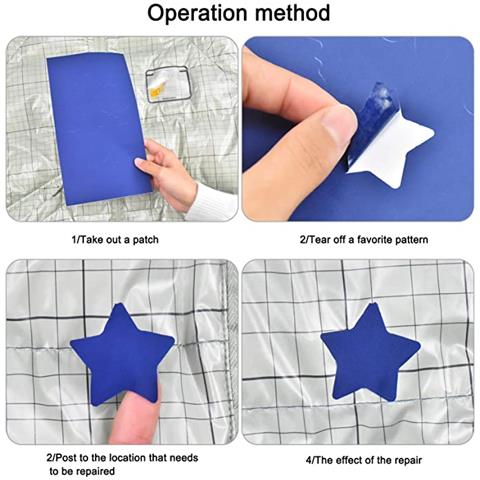 Toppe Di Riparazione Autoadesive 5 Fogli Blue - Foto 2