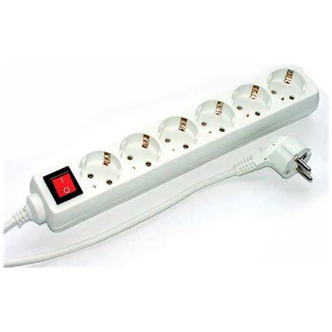E 60 prolunghe e multiple 1,5 m 6 presa (e) AC Bianco - Foto 1
