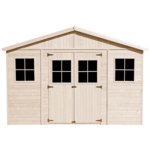 Casa Da Giardino In Legno Naturale Con Pavimento Impregnato H246x418x420 Cm / 16 M²- Timbela M330+m330g - Foto 2