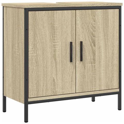 Mobile Lavabo Bagno Rovere Sonoma 60x30x60 Cm Legno Multistrato - Foto 1