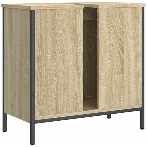 Mobile Lavabo Bagno Rovere Sonoma 60x30x60 Cm Legno Multistrato - Foto 9
