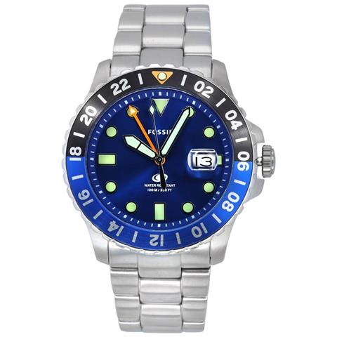 Orologio Donna Fossil Blue Gmt (ø 46 Mm) - Foto 1
