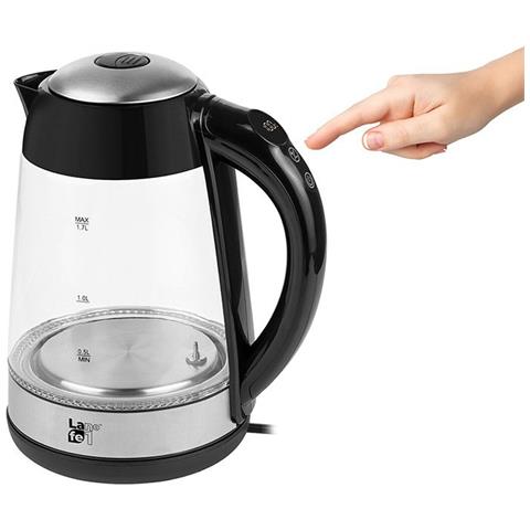 Bollitore Ceg015 Nero Trasparente Argentato Vetro Plastica 2200 W 1,7 L - Foto 4