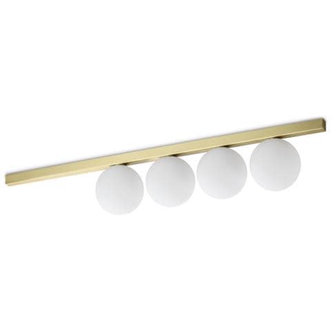 Plafoniera Contemporaneo Binomio Metallo Ottone 4 Luci G9 4w 3000k Ip20 - Foto 1