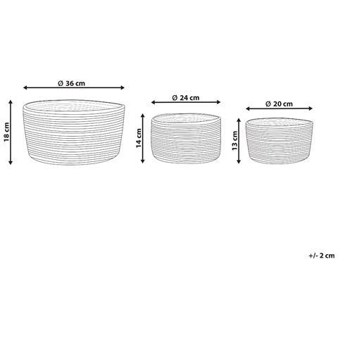 Set Di 3 Cestini Tajori Iuta Naturale - Foto 2