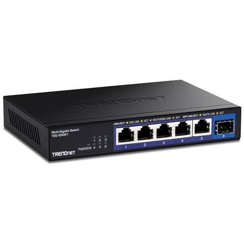 Switch non gestito a 6 porte 2.5G con porta SFP+ 10G Colore Nero - Foto 1
