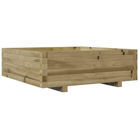 Fioriera Da Giardino 80x80x26,5 Cm In Legno Di Pino Impregnato - Foto 2